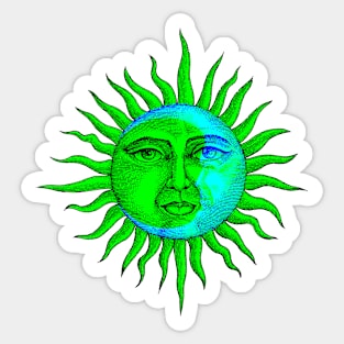 Eclipse Interactive Green&Blue Filter T-Shirt #2 By Red&Blue Sticker